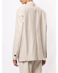 Мужской бежевый двубортный пиджак от Wooyoungmi