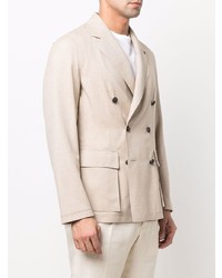 Мужской бежевый двубортный пиджак от Tagliatore