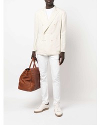 Мужской бежевый двубортный пиджак от Boglioli