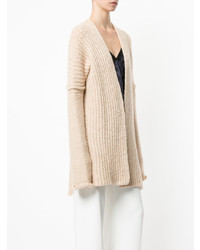 Бежевый длинный кардиган от Forte Forte