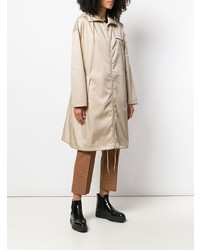 Женский бежевый дождевик от Prada