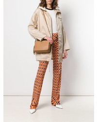 Женский бежевый дождевик от Prada