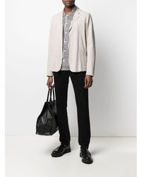 Мужской бежевый замшевый пиджак от Salvatore Santoro