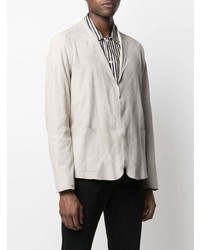 Мужской бежевый замшевый пиджак от Salvatore Santoro