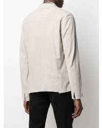 Мужской бежевый замшевый пиджак от Salvatore Santoro