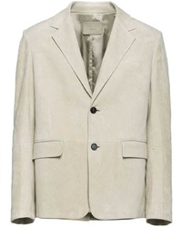 Мужской бежевый замшевый пиджак от Prada