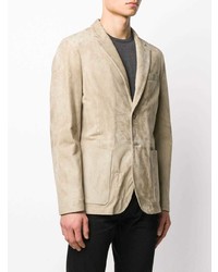 Мужской бежевый замшевый пиджак от Ajmone