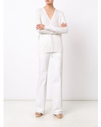 Женский бежевый кардиган с принтом от Derek Lam