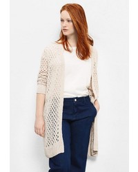 Женский бежевый кардиган от Violeta BY MANGO