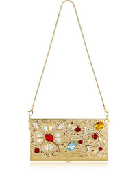 Бежевый клатч с украшением от Dolce & Gabbana