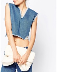 Бежевый клатч от Monki