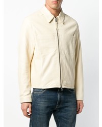 Мужской бежевый кожаный бомбер от Our Legacy