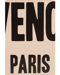 Бежевый кожаный клатч с принтом от Givenchy