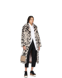 Бежевый кожаный клатч от Stella McCartney