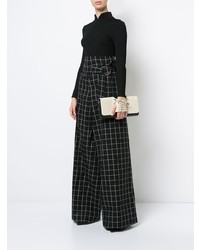 Бежевый кожаный клатч от Perrin Paris