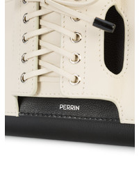 Бежевый кожаный клатч от Perrin Paris