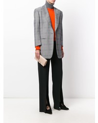 Бежевый кожаный клатч от Salvatore Ferragamo