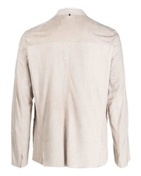 Мужской бежевый кожаный пиджак от Salvatore Santoro