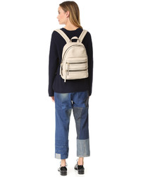 Женский бежевый кожаный рюкзак от Marc Jacobs