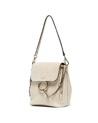 Женский бежевый кожаный рюкзак от Chloé