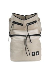 Мужской бежевый кожаный рюкзак от Rick Owens DRKSHDW