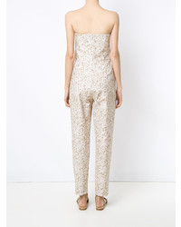 Бежевый комбинезон с принтом от Andrea Marques