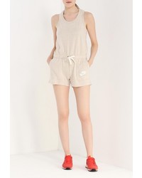 Бежевый комбинезон с шортами от Nike