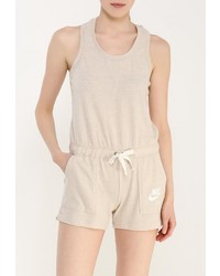Бежевый комбинезон с шортами от Nike