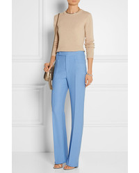 Бежевый короткий свитер от Miu Miu