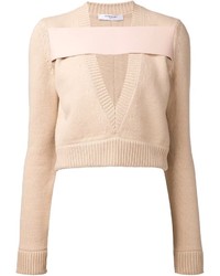 Бежевый короткий свитер от Givenchy