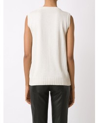 Бежевый кружевной топ без рукавов от Martha Medeiros