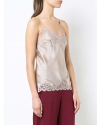 Бежевый кружевной топ без рукавов от Gold Hawk