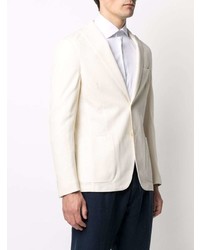 Мужской бежевый льняной вязаный пиджак от Eleventy