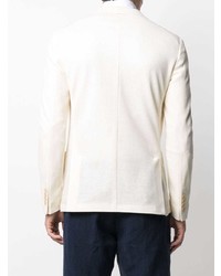 Мужской бежевый льняной вязаный пиджак от Eleventy