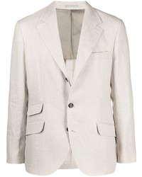 Мужской бежевый льняной пиджак от Brunello Cucinelli
