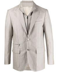 Мужской бежевый льняной пиджак от Corneliani