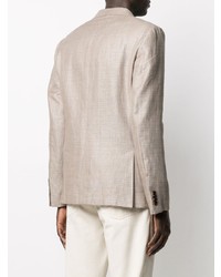 Мужской бежевый льняной пиджак от Z Zegna