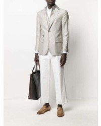 Мужской бежевый льняной пиджак от Corneliani