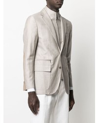 Мужской бежевый льняной пиджак от Corneliani