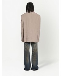 Мужской бежевый льняной пиджак от Balenciaga