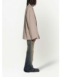 Мужской бежевый льняной пиджак от Balenciaga