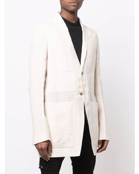 Мужской бежевый льняной пиджак от Rick Owens