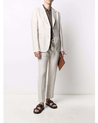 Мужской бежевый льняной пиджак от GREY DANIELE ALESSANDRINI