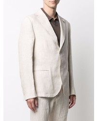 Мужской бежевый льняной пиджак от GREY DANIELE ALESSANDRINI
