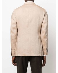 Мужской бежевый льняной пиджак от Peserico