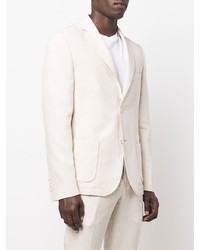 Мужской бежевый льняной пиджак от Daniele Alessandrini
