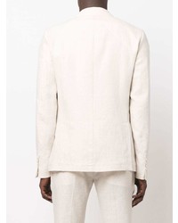 Мужской бежевый льняной пиджак от Daniele Alessandrini