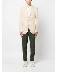 Мужской бежевый льняной пиджак от Boglioli