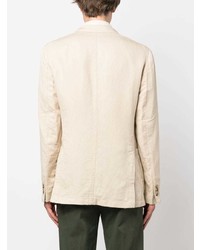 Мужской бежевый льняной пиджак от Boglioli