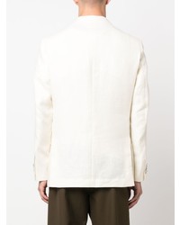 Мужской бежевый льняной пиджак от Caruso